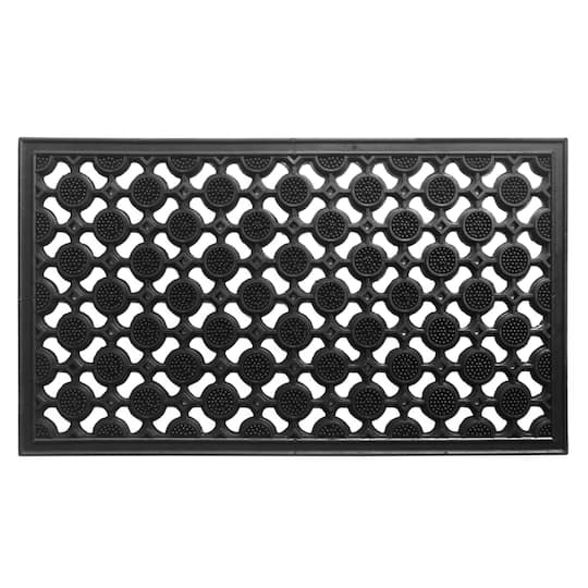 RugSmith Natural Molded Heavy Geometric Trellis Doormat
